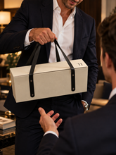 Load image into Gallery viewer, Truffles &amp; Beverage Luxury Briefcase with Flower Wrapping