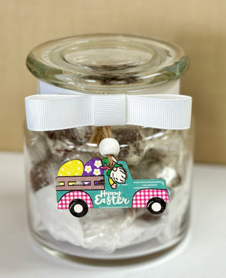 Easter Brigadeiro Cookie Glass Container truck