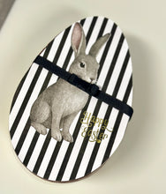 Load image into Gallery viewer, Stuffed Black and White Chocolate Bunny - varied sizes