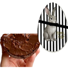 Load image into Gallery viewer, Stuffed Black and White Chocolate Bunny - varied sizes