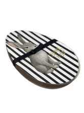 Load image into Gallery viewer, Stuffed Black and White Chocolate Bunny - varied sizes