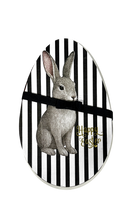 Load image into Gallery viewer, Stuffed Black and White Chocolate Bunny - varied sizes