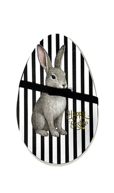 Stuffed Black and White Chocolate Bunny - varied sizes