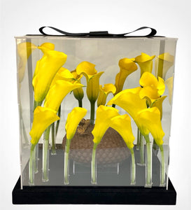 Luxury Acrylic Cake Gift Box With Flowers