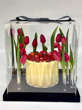 Load image into Gallery viewer, Luxury Acrylic Cake Gift Box With Flowers