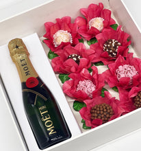 Load image into Gallery viewer, Sweets with Beverage Gift Box + flower wrappings