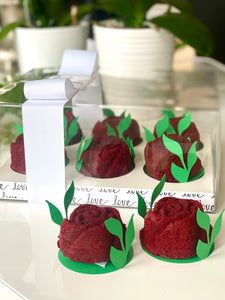 Red Velvet Flower Cake Gift Box