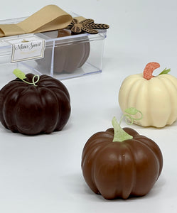 Midi Chocolate Pumpkins in Acrylic Gift Box