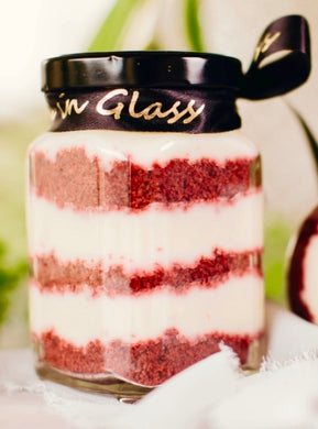Red velvet cake and brigadeiro