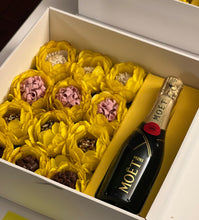 Load image into Gallery viewer, Sweets with Beverage Gift Box + flower wrappings