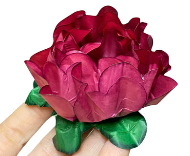 Large Rose Wrapping - Burgundy