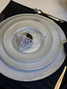 Wrapping organza fabric with pearl on top